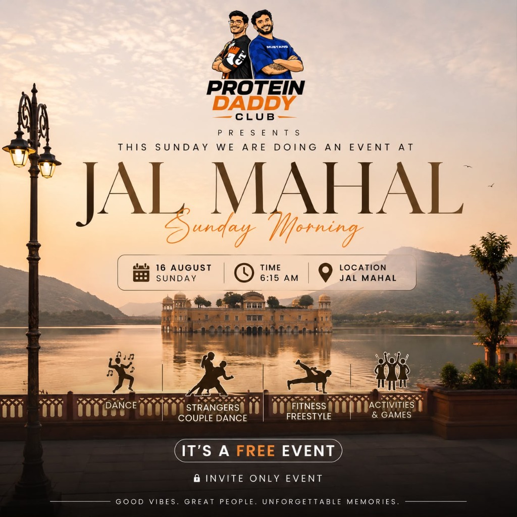 Sunday Unplugged at Jal Mahal, Jaipur - Protein Daddy Club Event