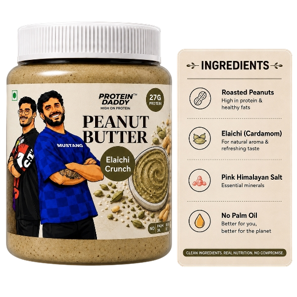 Protein Daddy Elaichi Crunch Peanut Butter jar