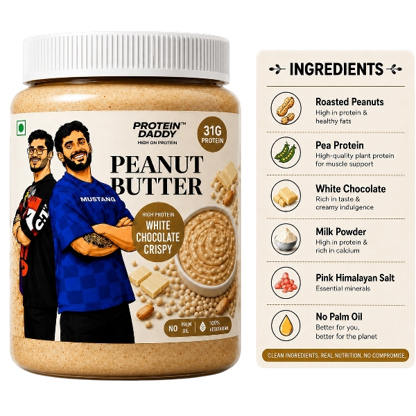 Protein Daddy High Protein White Chocolate Crispy jar