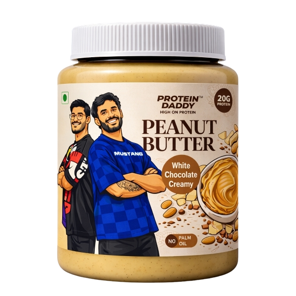 Protein Daddy White Chocolate Creamy Peanut Butter jar